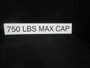 JLG Part # 1704238 | DECAL,750 LBS MAX CAP, EA
