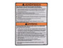 JLG Part # 1705896 | DECAL,WARN INSPECT (MTB) (B/P), EA