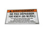 JLG Part # 1706513 | DECAL,SPEED LIMIT ENG/FRE, EA