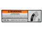 JLG Part # 1704489 | DECAL, 750 LBS UNRRST CAPACITY, EA