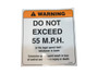 JLG Part # 70230 | DECAL,DO NOT EXCEED 55MPH WARN, EA