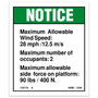 Genie Lift Part # 133175GT - DECAL,NOTICE-SIDE FORCE-WRD, EA