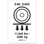 Genie Lift Part # 229743GT - DECAL,LABEL,WHEEL LOAD S60X, EA