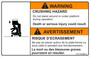 JLG Part # 1001162896 | DECAL,CRUSHING HAZARD, EA