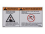 JLG Part # 1001163212 | DECAL,WARNING NO EITHER (CAN), EA