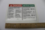 Genie Lift Part # 237927GT - DECAL,DANGER,OUTRIGGER SAFETY, EA