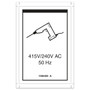 Genie Lift Part # 1256422GT - DECAL, POWER TO PLATFORM, 415V/240V 50HZ, EA