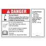 Genie Lift Part # 1261816GT - DECAL,DANGER/NOTICE,TIRESPECS,S120/125,Z135, EA