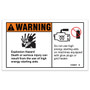 Genie Lift Part # 1266661GT - DECAL,WARNING,EXPLOSION,ETHER, EA