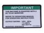 JLG Part # 1001143009 | DECAL,INVERTER, EA