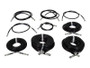 A detailed view of JLG 1500SJ platform valve service kit #1001204900 with neatly arranged hydraulic components for maintenance use.