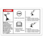 Genie Lift Part # 114397FRGT - DECAL,DANGER,TILT ALARM, EA