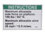 JLG Part # GN97893 | GN-DECAL, NOTICE SIDE FOR/WIND, EA