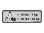JLG Part # 1001228988 | DECAL,WEIGHT, EA