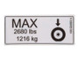 JLG Part # 1001224553 | DECAL,MAX TIRE LOAD, EA
