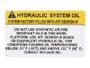 JLG Part # 114378SJ | SJ-DECAL, HYD OIL, EA