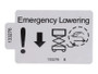 JLG Part # 133276 | GN-DECAL,EMERGENCY LOWERING, EA