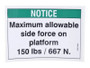 JLG Part # 37051 | GN-DECAL, NOTICE SIDE FORCE, EA