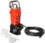 ST2040T/ST2040TF
2” NPT Discharge
79 GPM - 40’ HEAD

This rugged compact submersible
trash pump is ideal for moving debris
laden water (MAX solid size 1”). A
heavy duty cast iron housing and
abrasion resistant impeller withstands
tough dewatering applications. The
ST2040T features dual shaft seals,
powerful 115V motor, internal thermal
protection, 25’ power cable with strain
relief, convenient carry handle, and
UL/CUL listings. Pumps fluids up to
140° F. Model ST2040TF comes with
attached industrial float switch.