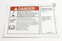 Genie Lift Part # 1254849FRGT - DECAL,DANGER/NOTICE,TIRE SPECS, EA