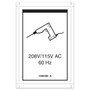 Genie Lift Part # 1256420GT - DECAL, POWER TO PLATFORM, 208V/115V 60HZ, EA