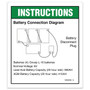 Genie Lift Part # 1269248GT - DECAL, BATT CONN DIAGRAM, EA