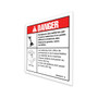Genie Lift Part # 1269254FRGT - DECAL, WORD, BATT WEIGHT/TIP OVER, Z60E, EA