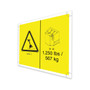 Genie Lift Part # 1269255GT - DECAL, ANSI SYMBOL, BATT WEIGHT/TIP OVER, Z60E, EA