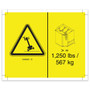 Genie Lift Part # 1269255GT - DECAL, ANSI SYMBOL, BATT WEIGHT/TIP OVER, Z60E, EA