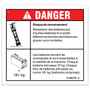 Genie Lift Part # 214867FRGT - DECAL,DANGER-TIP-OVER,BATT,4047(FR), EA