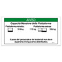 Genie Lift Part # 78028ITGT - DECAL,NOTICE,MAXCAP,3246 AU/CE, EA