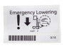 JLG Part # 133277GT | GN-DECAL,EMERGENCY LOWERING, EA