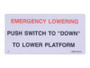 JLG Part # 70041557 | DECAL, PUSH SW TO DOWN, EA