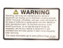 JLG Part # 1001231801 | DECAL,WARNING PROP 65, EA