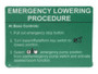 JLG Part # 143760SJ | SJ-LABEL, EMERG. LOWERING, EA