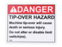 JLG Part # 70041878 | DECAL,DANGER TIP-OVER HAZARD, EA