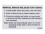 JLG Part # 113846 | SJ-DECAL, MANUAL BRAKE RELEASE, EA