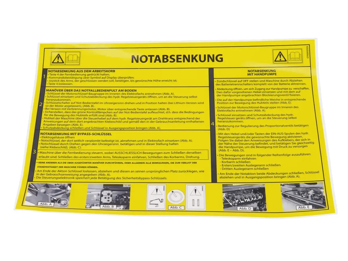 JLG Part # 076685DE | DECAL,WARNING, LITHIUM, EA