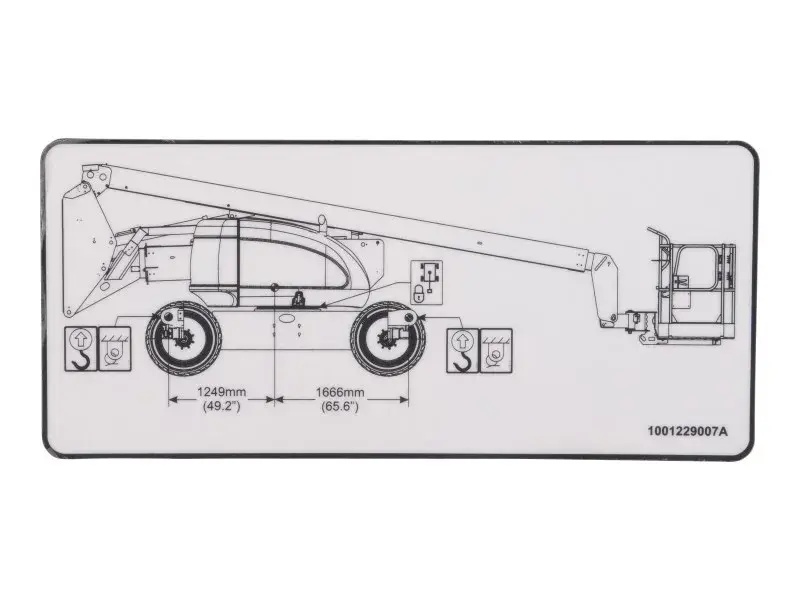 JLG Part # 1001229007 | DECAL,LIFT DIAGRAM 600A/AJ, EA