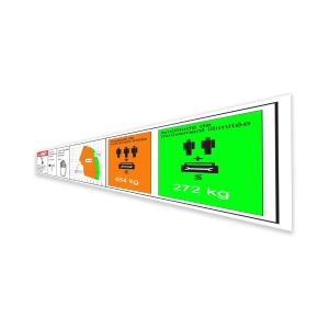 Genie Lift Part # 1288846FRGT - DECAL,DANGER,CAPACITY S-85 HF,WORD, EA
