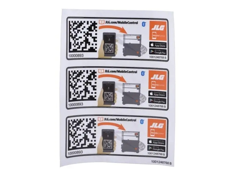 JLG Part # 1001248768 | DECAL,MOBILE CONTROL, EA