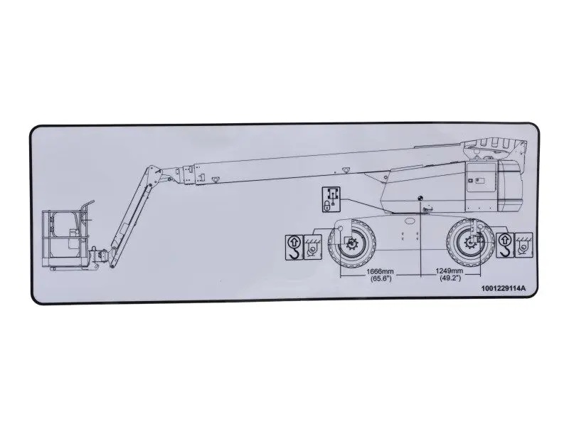 JLG Part # 1001229114 | DECAL,LIFT DIAGRAM 600S/660SJ, EA