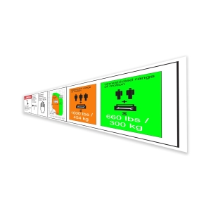 Genie Lift Part # 1290332GT - DECAL, Z45XC WORD MAXIMUM CAPACITY, EA