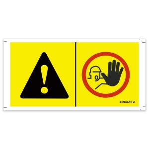 Genie Lift Part # 1294686GT - DECAL,IMPROPER OPERATION,SYMBOL, MINI, EA