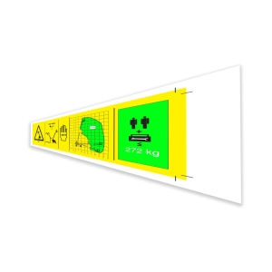 Genie Lift Part # 1296292GT - DECAL, DANGER, CAPACITY, S-45 HF, SYMBOL, EA