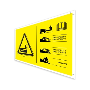 Genie Lift Part # 1299438GT - DECAL,SYMBOL,SLOPE RATING,Z34IC, EA