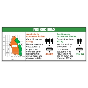 Genie Lift Part # 147606FRGT - DECAL,INST PLAT CAP S80X, EA