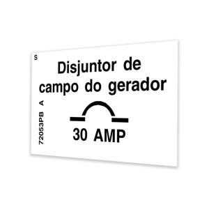 Genie Lift Part # 72053PBGT - DECAL,LABEL,30A CB, EA