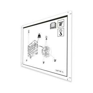Genie Lift Part # 1297195GT - DECAL, LABEL-TRANSPORT DIAGRAM, EA