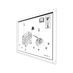 Genie Lift Part # 1297196GT - DECAL, LABEL-TRANSPORT DIAGRAM, EA